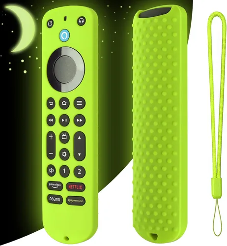 Vista 12 de Funda de silicona para Voice Remote Pro 2022, funda de silicona para control remoto por voz Pro 2022 con cordón (negro)