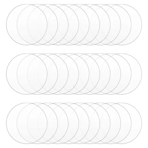Vista 12 de 30 discos acrílicos negros de 1 pulgada en blanco circular, tableros redondos de acrílico de 0.04 pulgadas de grosor, paneles de plástico