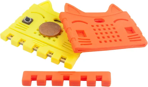 Vista 8 de Paquete de 2 fundas protectoras de silicona para BBC Micro:bit V2 Desarrollo de bricolaje fácil de instalar, amarillo y naranja