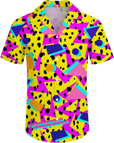 Vista 2 de Conjunto deportivo de 2 piezas para hombre, camisa hawaiana, pantalones cortos, camisa con botones y pantalones cortos con sombreros de pescador