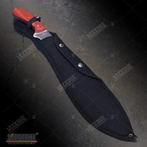 Vista 4 de KCCEDGE BEST CUTLERY SOURCE 19" Full Tang KUKRI Machete Acero Inoxidable Caza Espada Táctica Combate