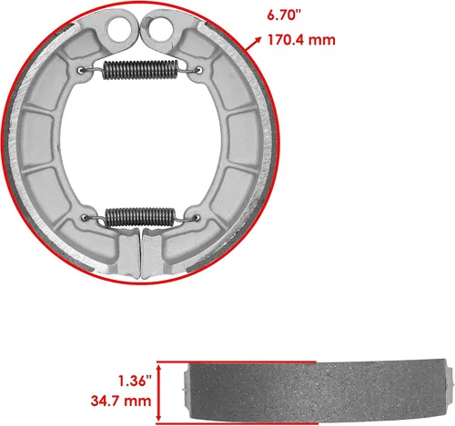 Vista 3 de Caltric Pastillas de freno delanteras y zapatas traseras compatibles con Kawasaki Kvf300 Kvf-300 Prairie 300 4X4 1999-2002