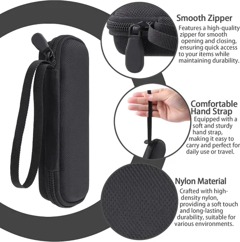 Vista 5 de co2CREA - Carcasa rígida para Logitech Spotlight 2/1 con mando a distancia, color negro Presenter Clicker Compatible, Travel Protective Storage