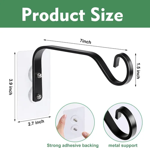 Vista 4 de 3 ganchos para colgar comederos para pájaros de ventana, ganchos de alimentación de pájaros de alta carga Window Mounted Bird Feeder Bracket