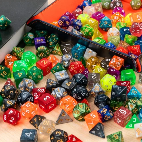 Vista 7 de 25 juegos de dados DND dados poliédricos dados de mazmorras y dragones dados para rodar para juegos de rol MTG juegos de mesa dados al por mayor