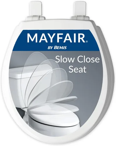 Vista 13 de Mayfair Cassel Asiento de inodoro de cierre lento, fácil de limpiar, asiento de madera antideslizante de alta calidad, fácil de instalar, fabricado