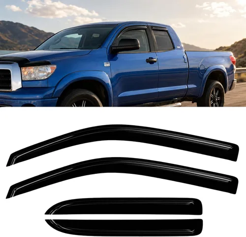 Vista 10 de Protectores de lluvia de ventana para Ford F150 SuperCab 2004-2014 2 piezas deflector de ventana para 09-14 F-150 con 2 puertas delanteras