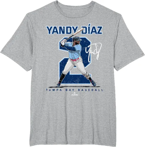 Vista 27 de Camiseta Number and Portrait Yandy Diaz Tampa Bay MLBPA, Negro