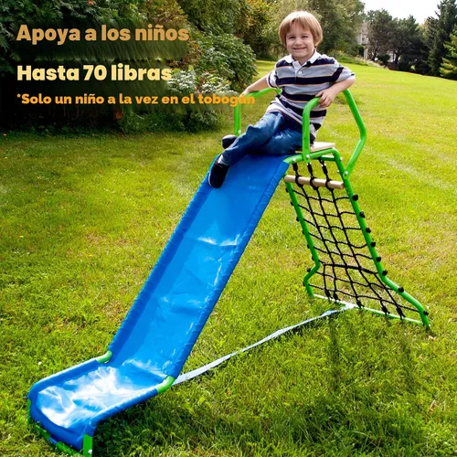 Vista 4 de Wonkawoo Tobogán de 5 pies para niños de metal independiente para patio de recreo al aire libre, interior, juego de tobogán para patio trasero