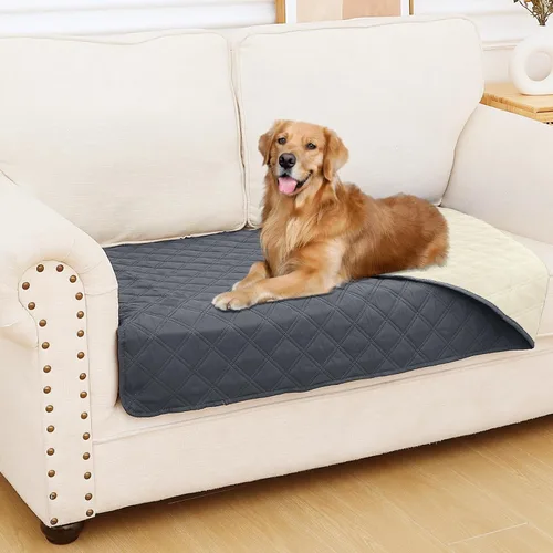 Vista 54 de Smiry Funda Impermeable para Cama de Perro Manta para Mascotas, Manta Suave y Lavable para Perros para Muebles Cama Sofá Sofá Reversible, a Cuadros