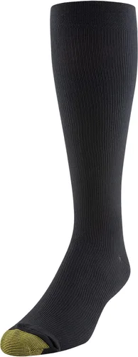 Vista 2 de GOLDTOE Calcetines de compresión suave sobre la pantorrilla para hombre, multipares