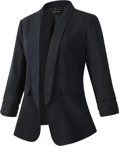 Vista 2 de Beninos Chaqueta informal de manga plegable 34 para mujer, sin botón