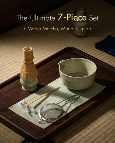 Vista 2 de SIMPLETaste Juego de batidor Matcha para amantes de las machas (verde)