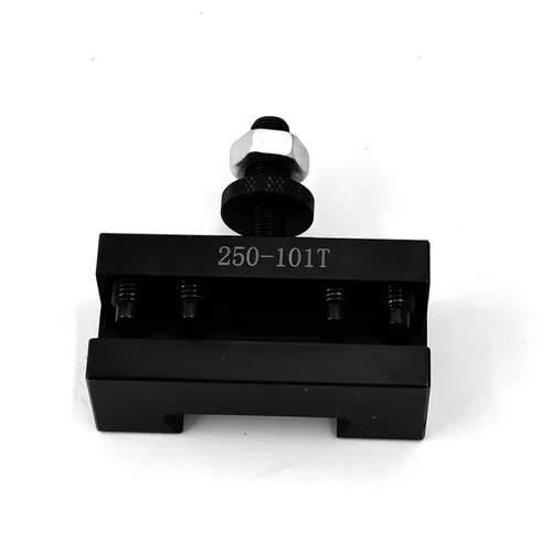 Vista 5 de AXA 250-101T - Soporte para herramientas de pistón de torno CNC, juego de postes de herramienta de cambio rápido, mini torno, poste de herramienta