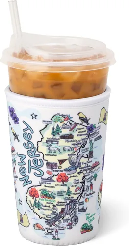 Vista 28 de Swig Life Funda Mediana para Taza de Café Helado Coolie, Funda Aislante de Taza de Café Helado Estándar de 22oz con Asa, Funda Aislante de Neopreno