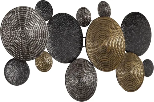 Vista 6 de Signature Design by Ashley Emsley - Decoración de pared de metal ecléctico de 44 x 22 pulgadas, acabados metálicos, estilo contemporáneo, moderno