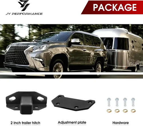 Vista 6 de JY PERFORMANCE Enganche de remolque para Lexus GX460 2010-2024, Clase 3 III de 2 pulgadas (placa de ajuste incluida)