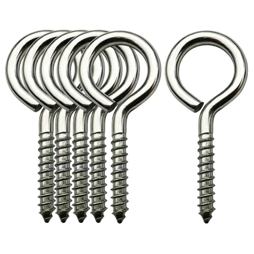 Vista 7 de Pernos de ojo de tornillo (304) Acero inoxidable 0.787 in Gancho de ojal para joyería Tornillos pequeños Ganchos Anillo 200 Pcs