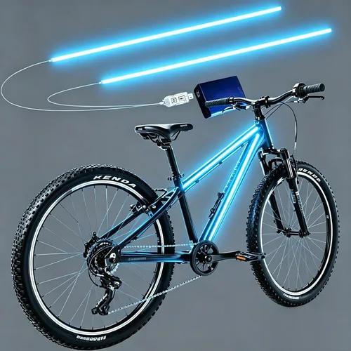 Vista 14 de Luces de bicicleta, se pueden recortar, impermeables, luces de bicicleta para montar por la noche, para niños, adultos, niños y niñas
