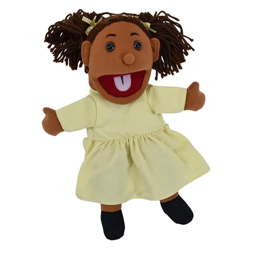 Vista 5 de Children's Factory - CF100-896 - Marionetas étnicas para niños de 15 pulgadas con bocas móviles, marionetas de mano para niños pequeños
