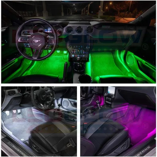 Vista 3 de LEDGlow - Kit de iluminación de neón para interiores con Bluetooth, multicolor, para coches y camiones, para smartphone y para crear cualquier