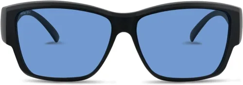 Vista 4 de TheraSpecs Gafas Tatum WearOver para migraña y sensibilidad a la luz Tortuga de mármol ámbar