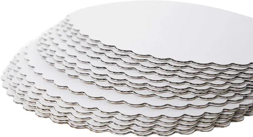 Vista 7 de ONE MORE [25 piezas] Tablero redondo para pasteles de 12 pulgadas, desechable, base circular para tartas, cartón, pizza, plato de 12 pulgadas