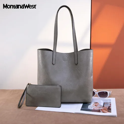 Vista 2 de Montana West - Bolso de mano para mujer con asa superior, bolsos suaves tipo bandolera
