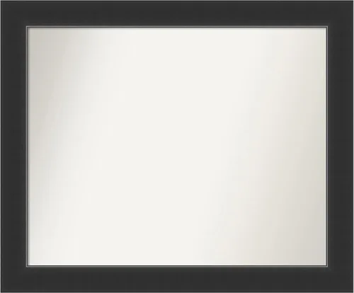 Vista 223 de Amanti Art Espejo personalizado, espejo de baño negro Astor, espejo de pared o espejo de tocador de baño sobre el fregadero (25 x 25 pulgadas)
