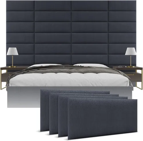 Vista 35 de Vänt - Paneles tapizados de pared, cabeceros de pared tamaño Queen/Full, color beige boucle, juego de 4 paneles
