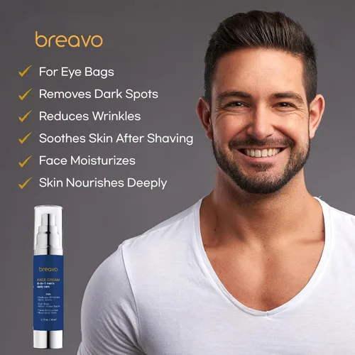 Vista 2 de Crema facial 6 en 1 para hombres: Humectante facial 6 en 1 para hombres, crema facial para hombres antienvejecimiento - Tratamiento para bolsas