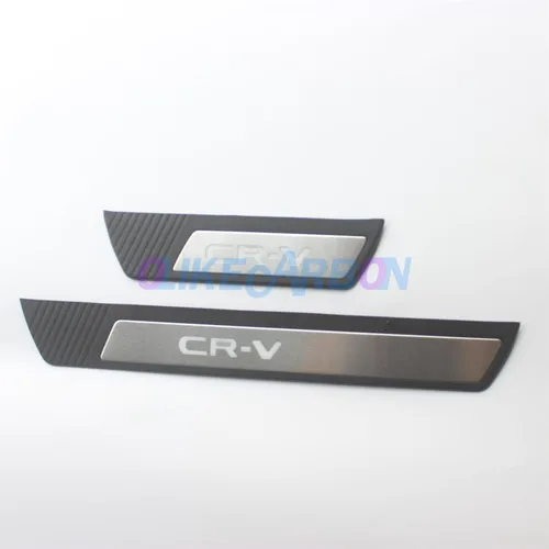 Vista 5 de OLIKE Placa Protectora Antideslizante de Umbral de Puerta de Acero Inoxidable de Estilo de Moda Protector de Umbrales Moldura Compatible con Honda