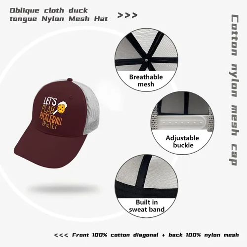 Vista 7 de Baseball Caps Let's Play Pickleball Y'all Baseball Cap for Men Vintage Denim Hat Adjustable