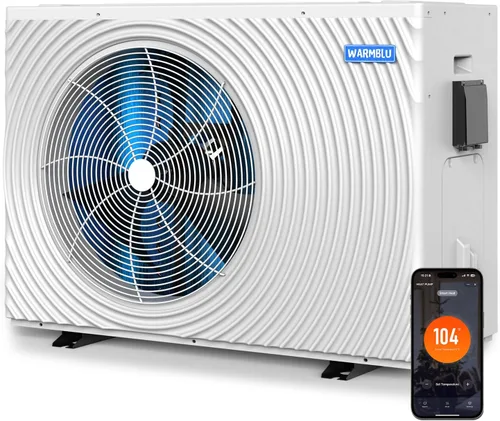 Vista 10 de Bomba de calor para piscina H5 18,000BTU 5,000 galones de alta eficiencia COP4.1 ahorro de energía 45% por encima del control WiFi inteligente 110V