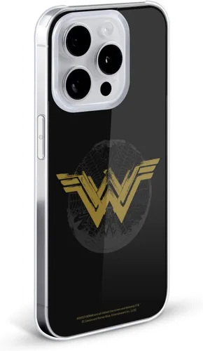 Vista 2 de Head Case Designs Funda rígida con licencia oficial de Wonder Woman Movie Distressed Look Logos compatible con Apple iPhone 13 Mini Aspecto