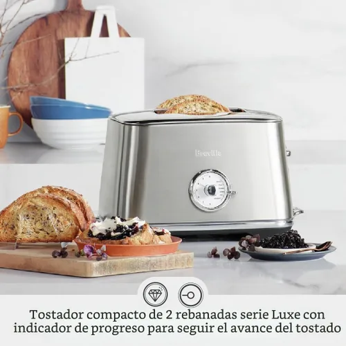 Vista 2 de Breville BTA735BST Toast Select Luxe, 2 rebanadas, acero inoxidable negro