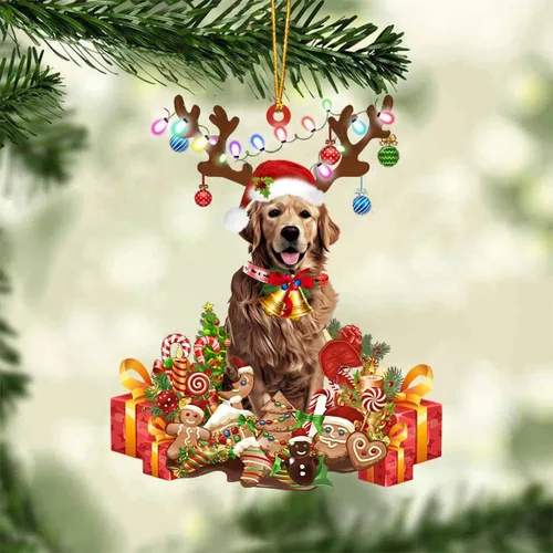 Vista 65 de Nazenti Adorno de Navidad personalizado de reno de Alaskan Malamute – Adorno de perro personalizado para amantes de las mascotas, acrílico plano