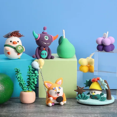 Vista 6 de Kit de arcilla de secado al aire para niños, juego de arcilla suave no tóxica de 24 colores with 3 Sculpting Tools, DIY Arts & Crafts Supplies
