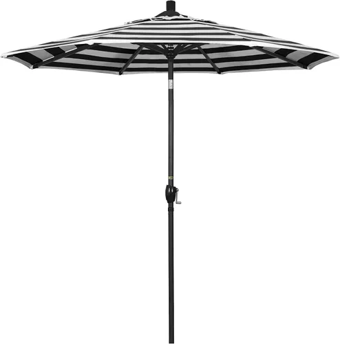 Vista 17 de California Umbrella 7.5' paraguas redondo de aluminio del mercado, elevación de la manivela