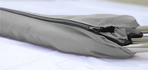 Vista 3 de Parte superior Bimini de aluminio gris claro de 3 arcos compatible con Monterey 248 LS MONTURA CUDDY para modelos años 2002-2006