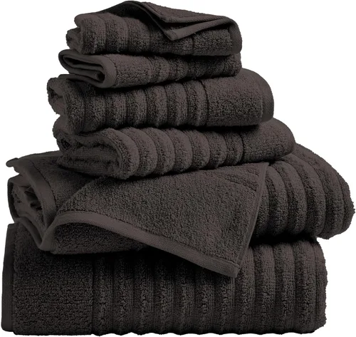 Vista 32 de Great Bay Home Juego de 6 toallas de mano – Toallas 100% algodón – Toallas absorbentes y de secado rápido para el baño (Duna)