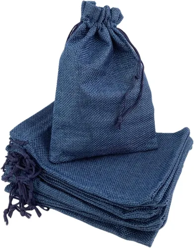 Vista 28 de Palmhomee Paquete de 20 bolsas de regalo de arpillera con cordón, bolsas de joyería de lino, bolsas de yute de boda para joyas y bolsas