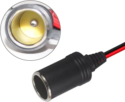 Vista 3 de Cable de extensión para encendedor de cigarrillos de 26 pies – 26 pies 12 V/24 V macho a enchufe hembra adaptador de enchufe 14AWG cable