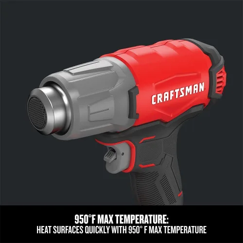 Vista 4 de Pistola de calor inalámbrica CRAFTSMAN V20, hasta 950 grados, pistola de calor portátil, solo herramienta (CMCE530B)