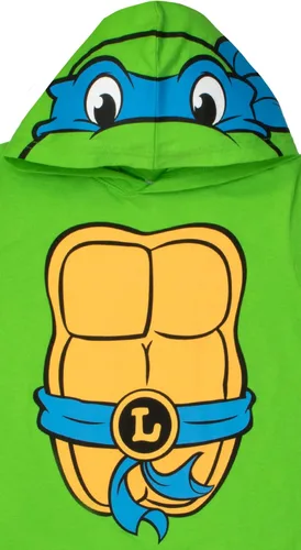 Vista 5 de Nickelodeon Teenage Mutant Ninja Turtles - Disfraz de 2 piezas para niños, conjunto de camiseta y pantalones cortos TMNT con capucha y pantalones