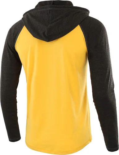 Vista 4 de Camiseta deportiva casual con capucha para hombre, playera, sudadera.