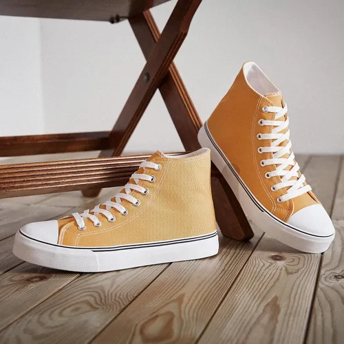 Vista 14 de ZGR Tenis de lona para hombre, con cordones, clásicos, casuales, para caminar
