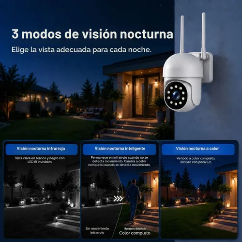Vista 7 de Camcamp Wireless Security Camera System with 10 Inch Monitor, 8 PTZ Cameras white