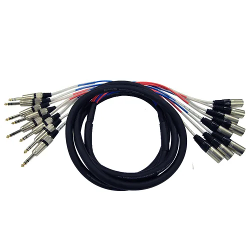 Vista 9 de Seismic Audio - SAXT-4x5M - Cable serpiente de 4 canales TRS de 1/4" a XLR macho - 5 pies de largo - Extremos reparables - Serpiente de efectos