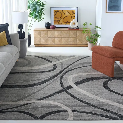 Vista 13 de SAFAVIEH Odyssey Collection - Alfombra de pasillo de 2 pies 2 pulgadas x 8 pies, marfil azul y dorado, diseño abstracto moderno, ideal para zonas